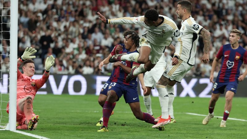 Real Madrid remonta con gol de Bellingham y venció 3-2 al FC Barcelona en el Bernabéu