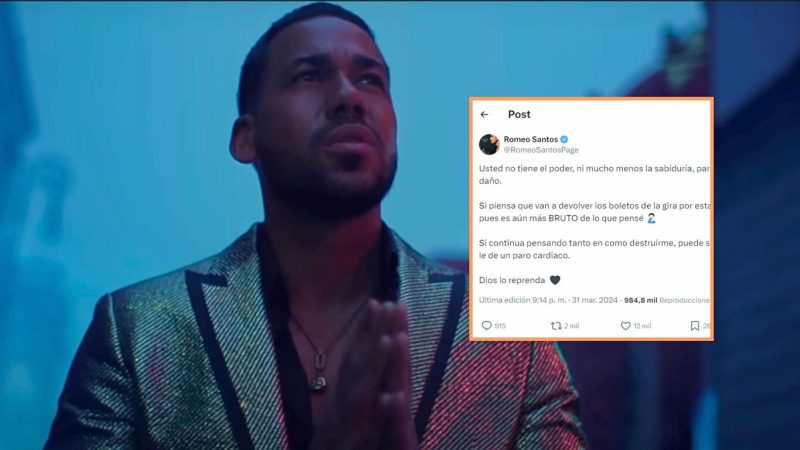 Romeo Santos desmintió haber sufrido un infarto y envió contundente mensaje: “Dios lo reprenda”